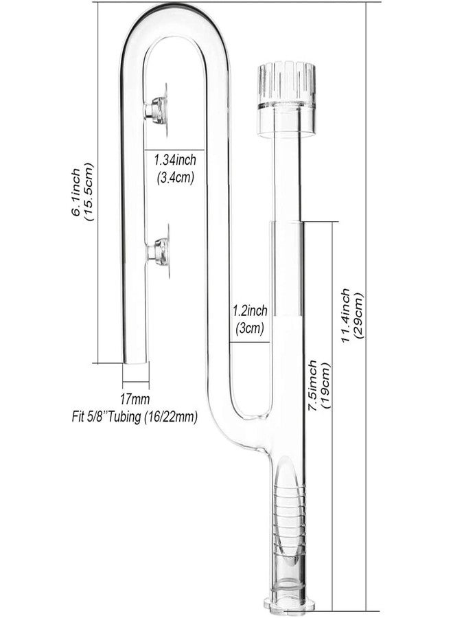 FZONE Aquatic Glass Lily Pipe Set with Skimmer Inflow and Outflow for Aquarium Filter 5/8''(16/22mm) Tubing - Image 2